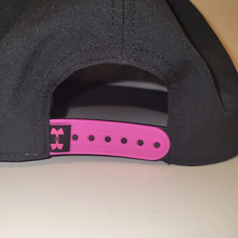 Under‎ Armour UA Flat Fit Snapback Hat Cap Youth OSFA Pink White Black